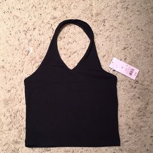 Wild Fable black cropped halter top